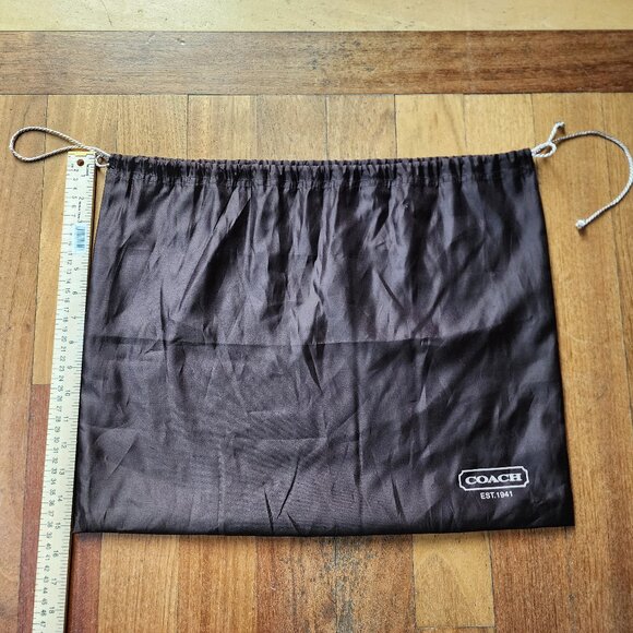 COACH Brown Silk Drawstring Dust Bag - Picture 6 of 16
